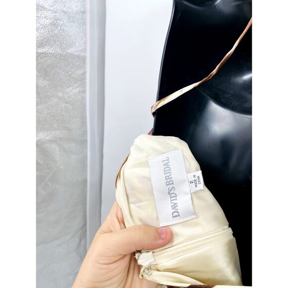 Y2K Satin Beaded Halter Gown Dress - Picture 4 of 6